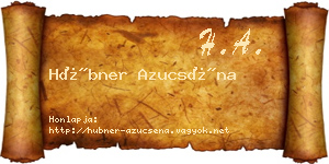 Hübner Azucséna névjegykártya